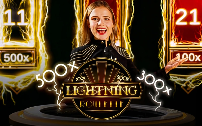 Place lucky straight-up wagers in Lightning Roulette at 4Rabet Casino.