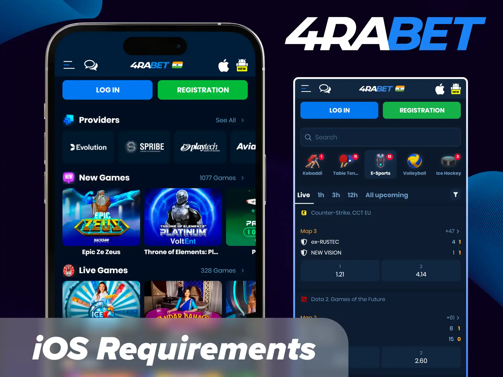 Setup the optimized 4Rabet App iOS version for Apple mobile gadgets.