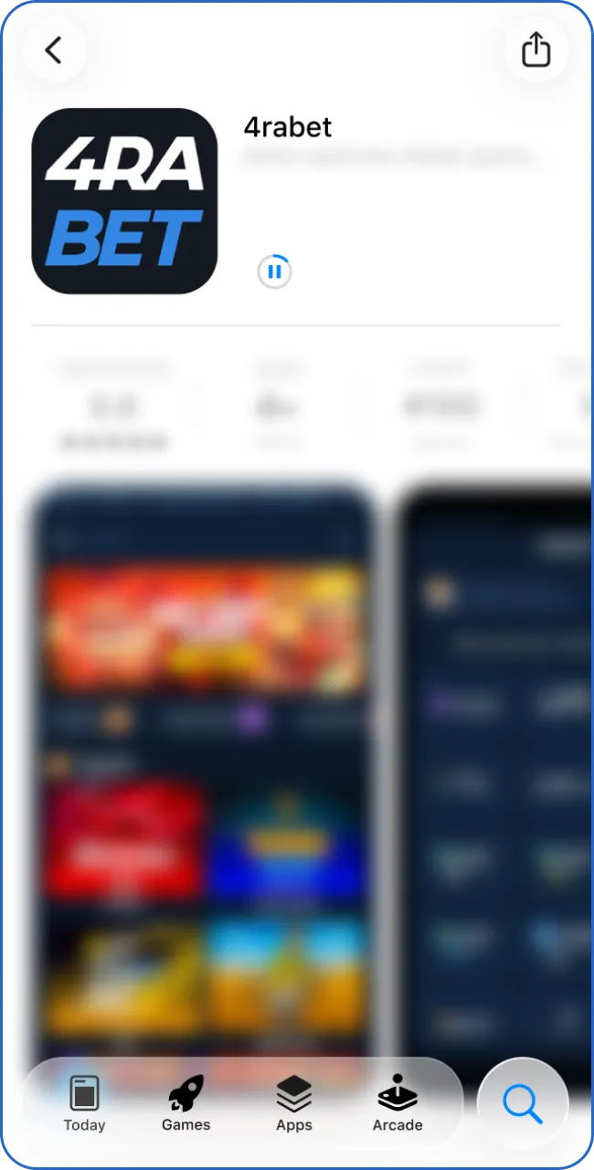 Tap the iOS download link or button to initiate the app download process.