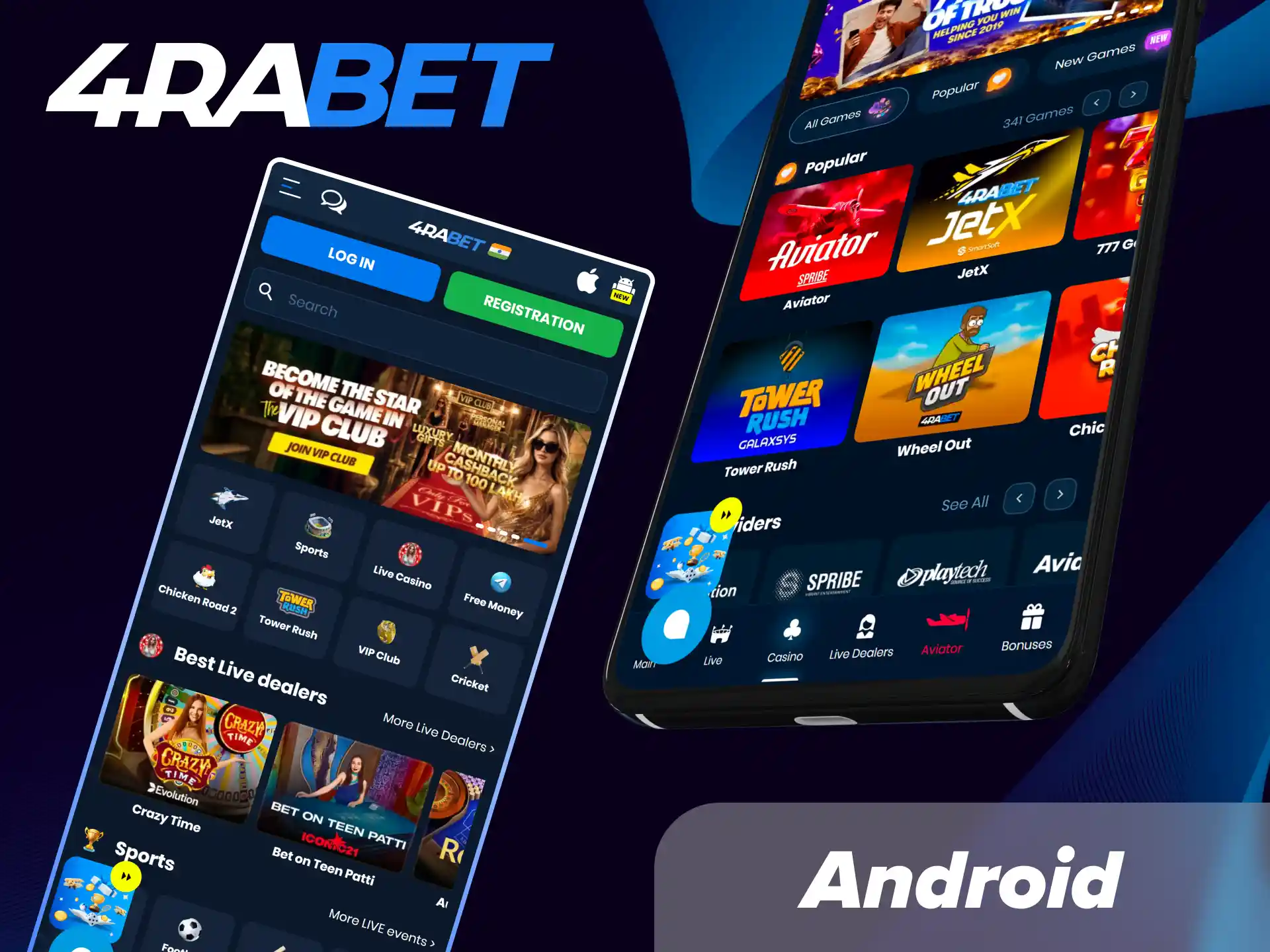 Download the official 4Rabet APK file for Android to access sports betting and online casino games seamlessly in India.