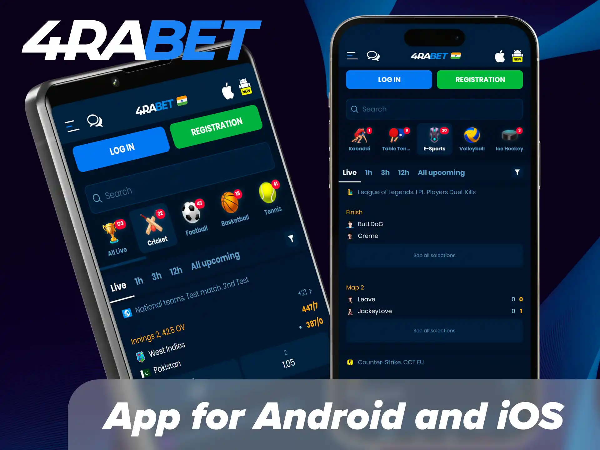 Download the official 4Rabet app for Android and iOS to bet on sports and play casino games on the go.