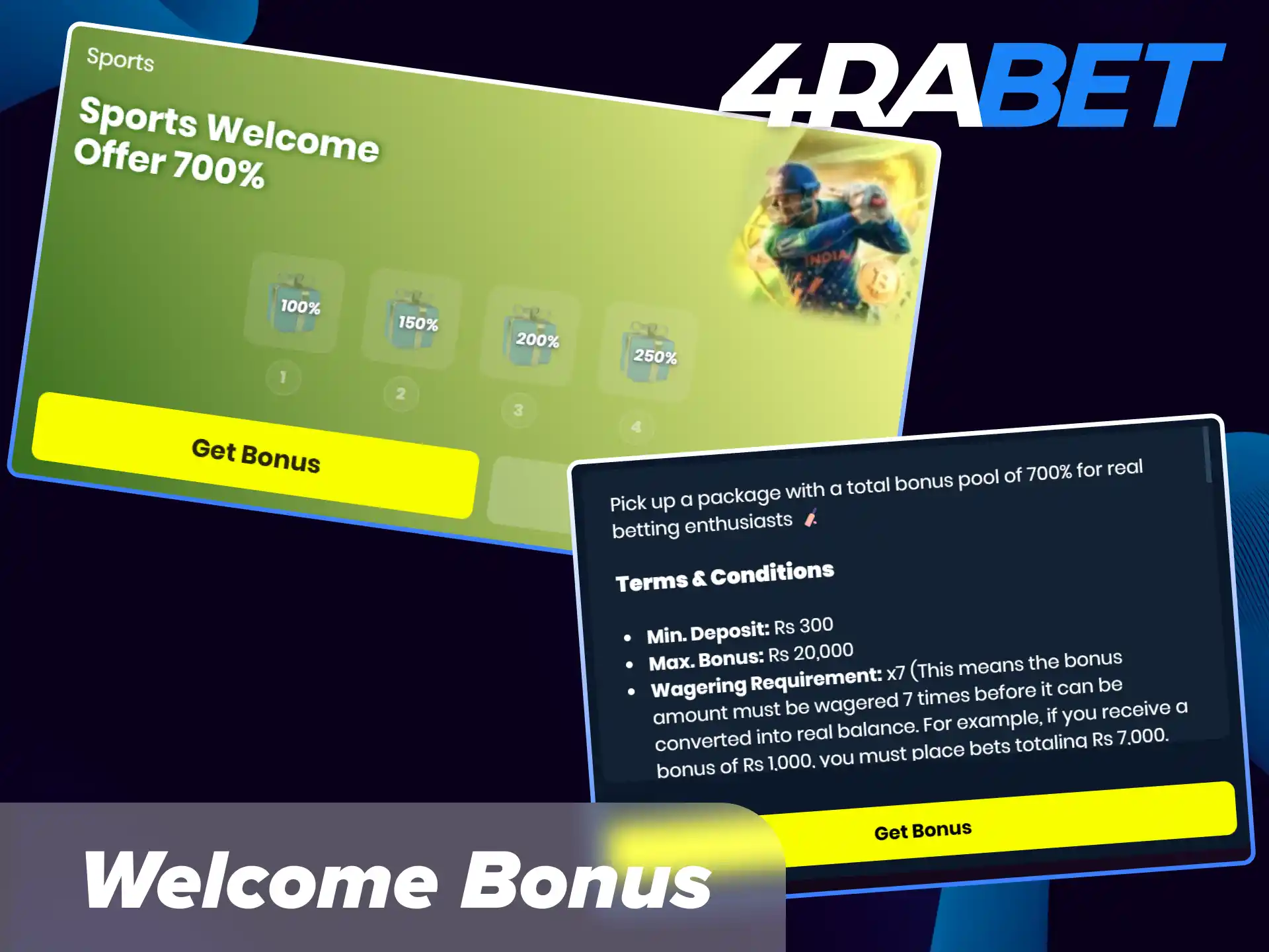 Sign up today to claim your exclusive welcome bonus and boost your starting balance on 4Rabet.